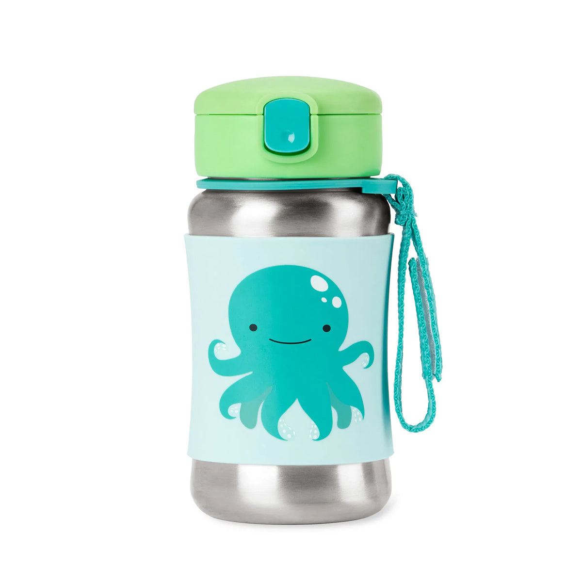 Skip Hop Zoo Stainless Steel Insulated Water Straw Bottle - Octopus